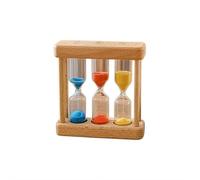 Set di 3 clessidra in legno, 1+3+5 o 3+5+7 minuti, per cucina, aula e gestione del tempo, decorazione da scrivania retrò 2025 A
