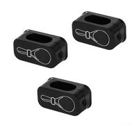 Set di 3 clip per riso, montaggio a parete, per cucina, struttura in ABS con magnete, 4,2 x 2,1 x 1,7 cm, bianco e nero (nero)