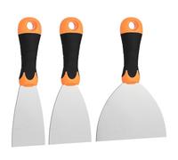 Set di 3 coltelli da stucco professionali: 5,1 cm, 7,6 cm, 12,7 cm, per stucco per legno, utensili per cartongesso e riparazione di pareti a spackle WEGAZ