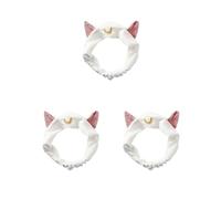 Set di 3 comode fasce per capelli da donna con orecchie da gatto, eleganti e pratiche, accessorio per capelli per tutti i giorni, panno per lavare il viso, cosmetici e cerchietti