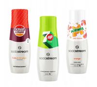 Set di 3 concentrati Schwip Schwap per Sodastream + 7up Free + Mirinda Zero