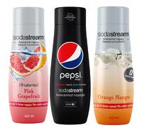 Set di 3 concentrati SodaStream Pepsi MAX+Pompelmo+Arancia-Mango