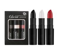 Set di 3 confezioni per body painting, Black Painting Sticks, Nero Rossetto Halloween Set opaco lungo durevole Velvet Rossetto per Masquerade, Cosplay, trucco Halloween(Set B)