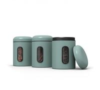 Set Di 3 Contenitori Con Coperchio E Finestra Trasparente Contenitore In Metallo