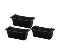 Set di 3 contenitori di scarico dell'olio per grigliare efficiente gestione del grasso e vassoio antigoccia (nero)