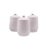 Set di 3 contenitori in ceramica per caffè, tè e zucchero MAESTRO WHITE MR-20002