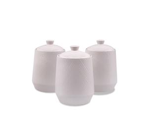 Set di 3 contenitori in ceramica per caffè, tè e zucchero MAESTRO WHITE MR-20002