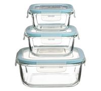 Set di 3 contenitori in vetro da 3 m con coperchio