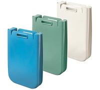 Set di 3 contenitori multiuso pieghevole da 25 litri c/uno (75 l totali), in plastica riciclata, 45 x 30 cm, colore