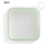 Set di 3 contenitori per sandwich in silicone, sicuri e pratici, con coperchio facile da pulire