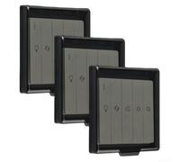 Set di 3 coperture impermeabili per interruttore automatico per prese a muro di tipo 86, garantisce connessioni elettriche sicure (nero)