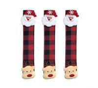 Set di 3 coperture natalizie per maniglie di frigorifero, forno e microonde, aggiungono allegria festiva e proteggono dall'usura grazie al materiale in tessuto resistente (stile 1)