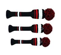 Set di 3 coperture protettive per mazze da golf, a righe, antigraffio, per driver ibridi, legni da fairway, uomini, donne, golfisti, principianti, casa, all'aperto, , viaggi