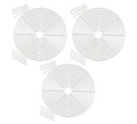 Set di 3 coperture rotonde in plastica per vasi da fiori da 30 cm, per copertura del suolo nel giardinaggio (bianco)