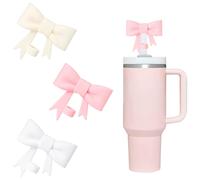 Set di 3 copri cannucce per Stanley Cup 10 mm Cute Bow Silicone Material for Dus