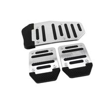 Set di 3 copri pedali for cambio manuale universale for auto, in alluminio, antiscivolo, for accessori auto, colore: Rosso: Blu: Argento(Silver Set)