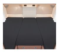 Set di 3 coprimAterassi Bettwaren-Shop per letti posteriori colore antracite