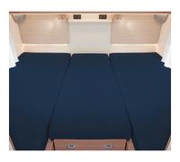 Set di 3 coprimaterassi bettwaren-shop per letti posteriori colore blu scuro