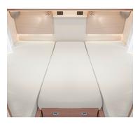Set di 3 coprimAterassi Bettwaren-Shop per letti posteriori colore grigio