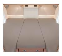 Set di 3 coprimaterassi bettwaren-shop per letti posteriori colore grigio ciottolo