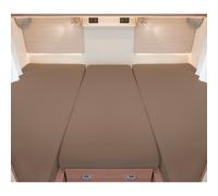 Set di 3 coprimaterassi bettwaren-shop per letti posteriori colore tortora