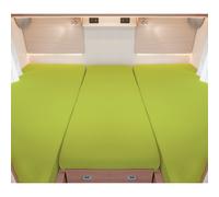 Set di 3 coprimAterassi Bettwaren-Shop per letti posteriori colore verde mela