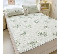 Set di 3 coprimaterassi rinfrescanti, lavabile, in seta di ghiaccio, coprimaterasso rinfrescante estivo con federa, morbido cuscinetto di ghiaccio traspirante, per dormitorio per uso studentesco