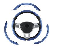 Set di 3 coprivolanti antiscivolo in fibra di carbonio, universali, adatti per SUV, furgoni, monovolume, auto (blu)