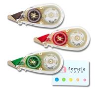 Set di 3 correttori a nastro Whiper Petit color crema, set da 2,5 mm, 4 mm, 6 mm (1/10", 1/6", 1/4") e note adesive WH-812Y 51-641, WH-814Y 51-642, WH-816Y 51-644