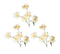 Set di 3 crisantemi artificiali con petali realistici e steli flessibili, per tavoli da dessert, sfondi per eventi e decorazioni per interni (champa)
