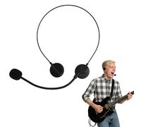 Set di 3 cuffie finte con microfono Rockstar, accessori per cosplay, per uomini e donne, cantanti, microfoni e cuffie, accessori per concerti di compleanno, Halloween, forniture per feste, colore nero
