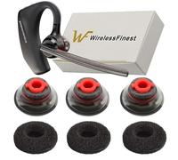 Set di 3 cuscinetti auricolari di ricambio ultra confortevoli, in schiuma, per cuffie Bluetooth Plantronics Voyager serie 5200 5220 5210 (Medium M)