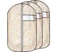Set di 3 Custodie per Abiti, Copri Abiti da Armadio, Design Completamente Chiuso, con Finestra Trasparente, Adatto per Armadi e Grucce(60x100cm/24x39in)