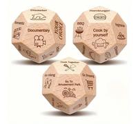 Set di 3 dadi per decisioni di coppia - perfetto per la serata romantica, idee per cibo e film - regalo ideale per il fidanzato, la fidanzata, il marito, la moglie per Natale, compleanno, San Valentin