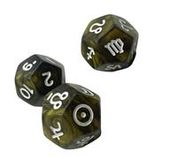 Set di 3 dadi per oroscopi scintillanti a 12 facce per costellazioni Fortune Racconti e tavoli Gioco Tre Colori Glitter Divinazione Dadi