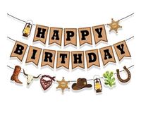Set di 3 decorazioni a tema western per feste, striscioni decorativi a tema cowboy per feste di compleanno, decorazioni in stile Far West, adatte per essere appese sia all'interno che all'esterno