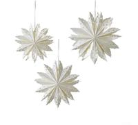 Set di 3 decorazioni fai da te a forma di fiocco di neve, con origami, per uso stagionale in case, feste e vetrine per arricchire l'atmosfera delle vacanze (B)