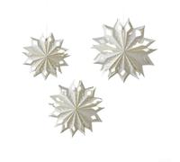 Set di 3 decorazioni natalizie da appendere, con fiocchi di neve, 3D, in carta, per decorazioni stagionali per la casa, feste e spazi per eventi, con stili di design unici (fiocco di neve, 3 set A)