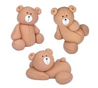 Set di 3 decorazioni per orsacchiotti, decorazione per torta di orsacchiotto, decorazione di compleanno, orsacchiotto, accessorio per feste di compleanno, decorazione per feste