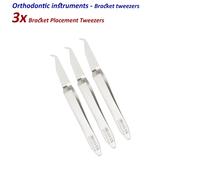 Set di 3 Dentale Ortodonzia Pinzette Bracket Placement reverse action tweezers