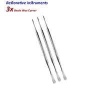 Set di 3 Dentale Restorative BEALE WAX CARVER Modelling & Finishing instruments