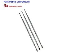 Set di 3 Dentale Restorative VEHE WAX CARVER carving & contouring amalgam Tool