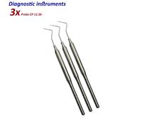 Set di 3 Dentale Strumenti Diagnostica Sonde CP 11.5b Tooth Pick Pocket Depths