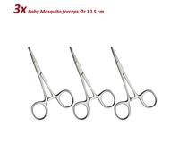 Set di 3 Dentale Strumenti Pinze Baby Mosquito dritta 10.5 cm Locking forceps