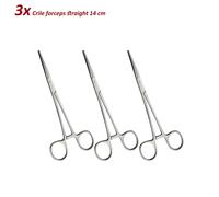 Set di 3 Dentale Strumenti Pinze Crile dritta 14 cm hemostatic locking forceps