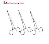 Set di 3 Dentale Strumenti Pinze Kelly dritta 14 cm hemostatic locking forceps