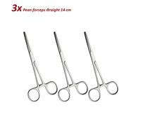 Set di 3 Dentale Strumenti Pinze pean dritta 14 cm hemostatic locking forceps