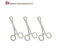 Set di 3 Dentale Strumenti PPINZE FAZZOLETTI BACKHAUS 12.5cm Towel Clamp Forceps