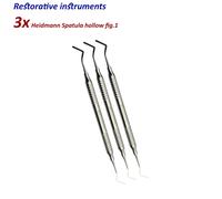 Set di 3 Dentale STRUMENTI Restorative Plastic filling Spatole Heidemann fig. 1