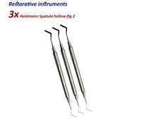 Set di 3 Dentale STRUMENTI Restorative Spatole Heidemann fig 2 Composite Filling